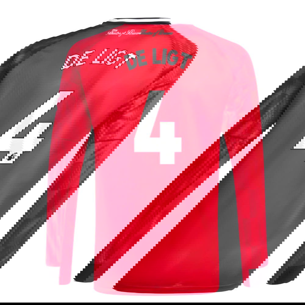 Jalkapallo Pelipaidat Manchester United Pitkähihainen DE LIGT #4 Koti Peliasu 2025-2026