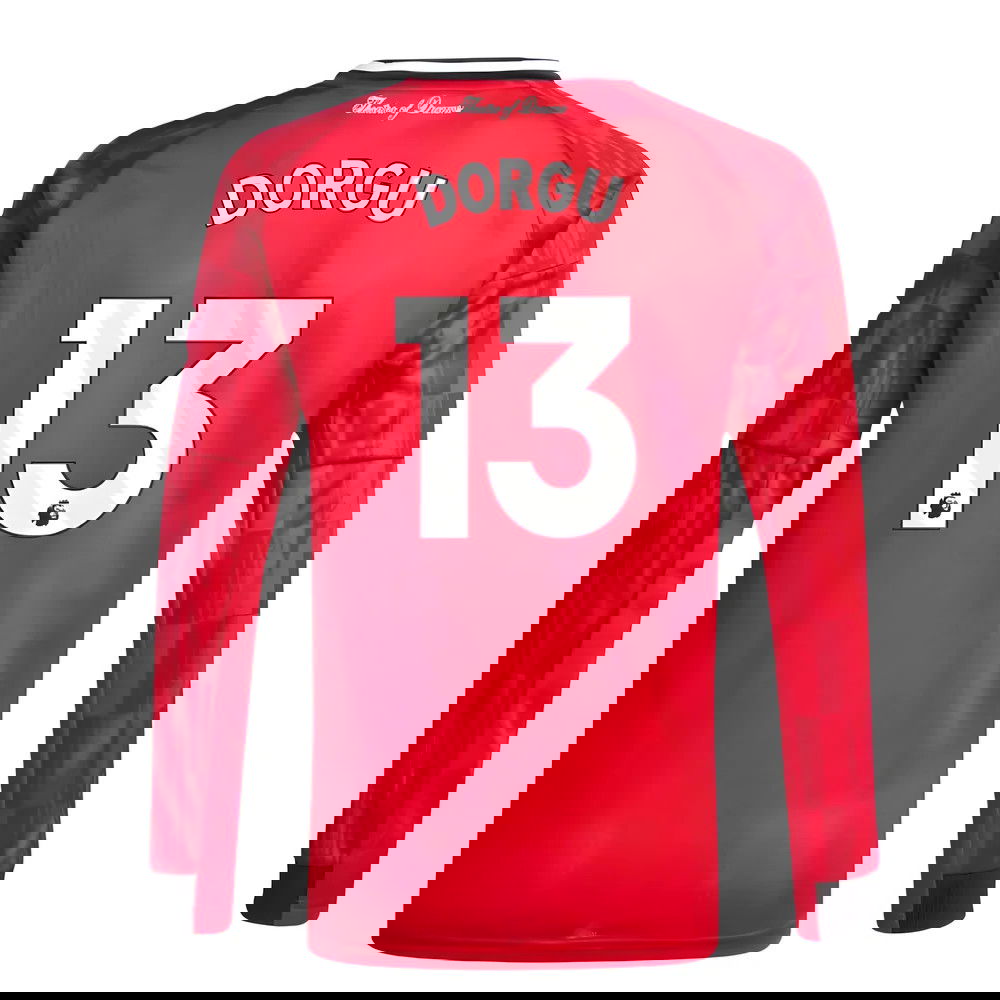 Jalkapallo Pelipaidat Manchester United Pitkähihainen DORGU #13 Koti Peliasu 2025-2026