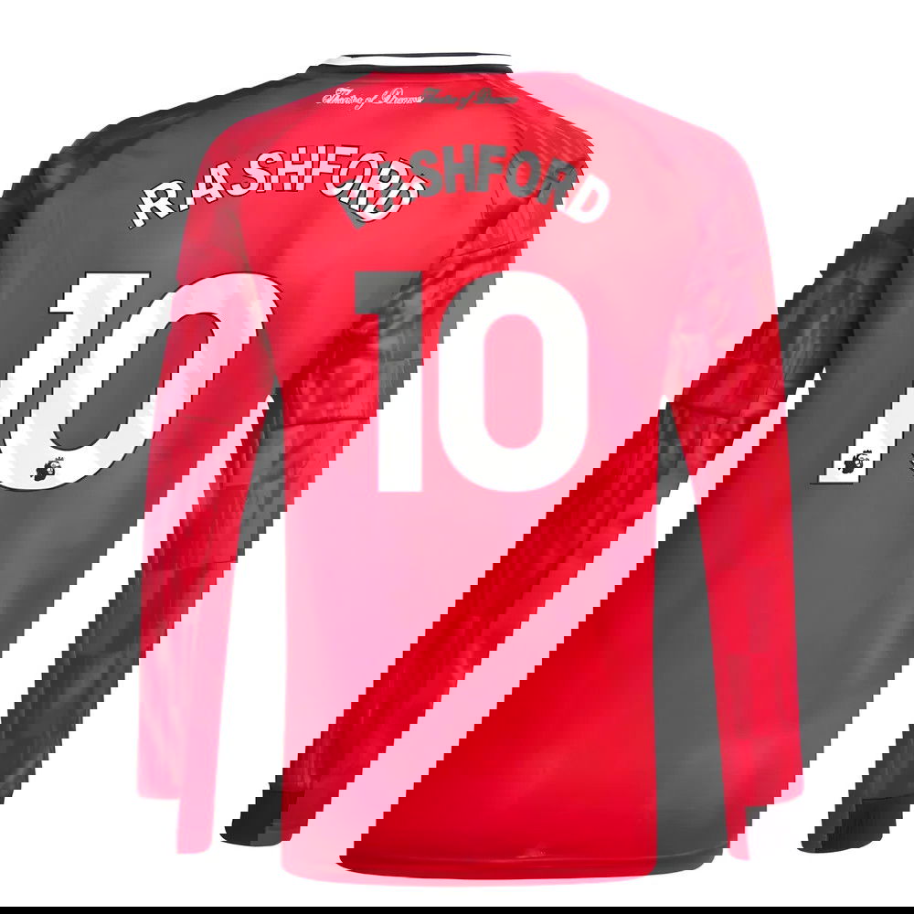 Jalkapallo Pelipaidat Manchester United Pitkähihainen RASHFORD #10 Koti Peliasu 2025-2026