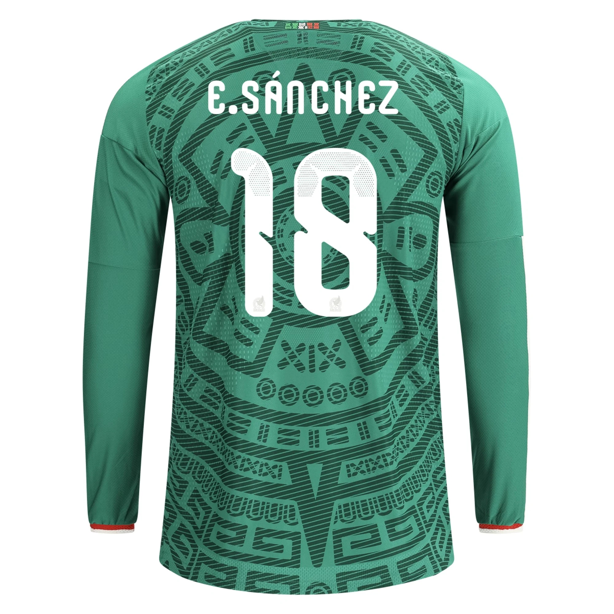 Jalkapallo Pelipaidat Meksiko Pitkähihainen ERICK SANCHEZ #18 Koti Peliasu MM 2026