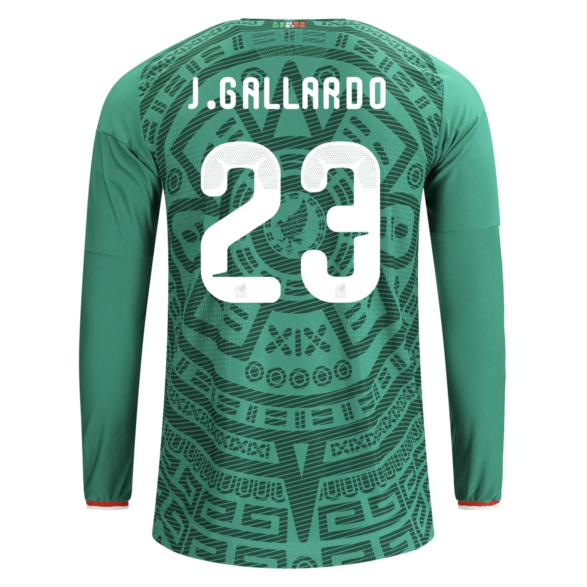 Jalkapallo Pelipaidat Meksiko Pitkähihainen J GALLARDO #23 Koti Peliasu MM 2026