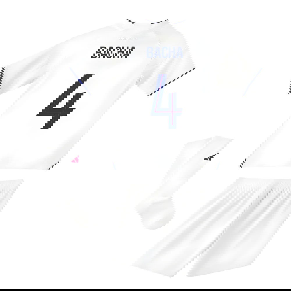 Jalkapallo Pelipaidat Olympique Lyonnais Lasten BACHA #4 Koti Peliasu 2025-2026