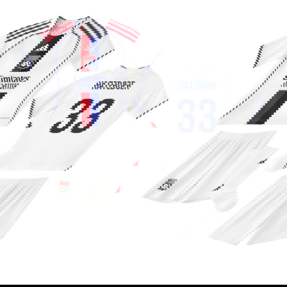 Jalkapallo Pelipaidat Olympique Lyonnais Lasten HATEBOER #33 Koti Peliasu 2025-2026