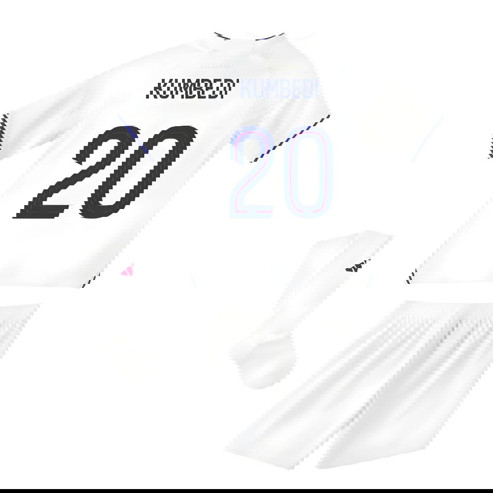 Jalkapallo Pelipaidat Olympique Lyonnais Lasten KUMBEDI #20 Koti Peliasu 2025-2026