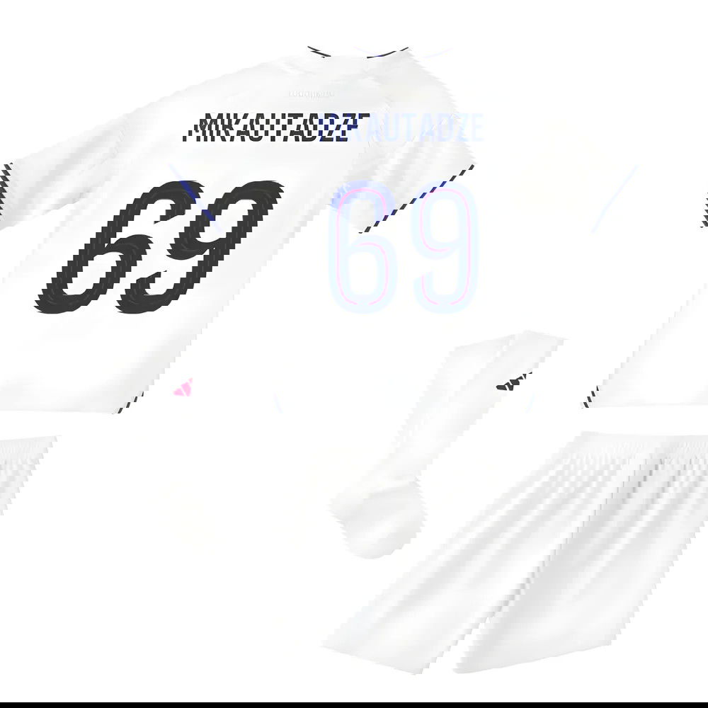 Jalkapallo Pelipaidat Olympique Lyonnais Lasten MIKAUTADZE #69 Koti Peliasu 2025-2026