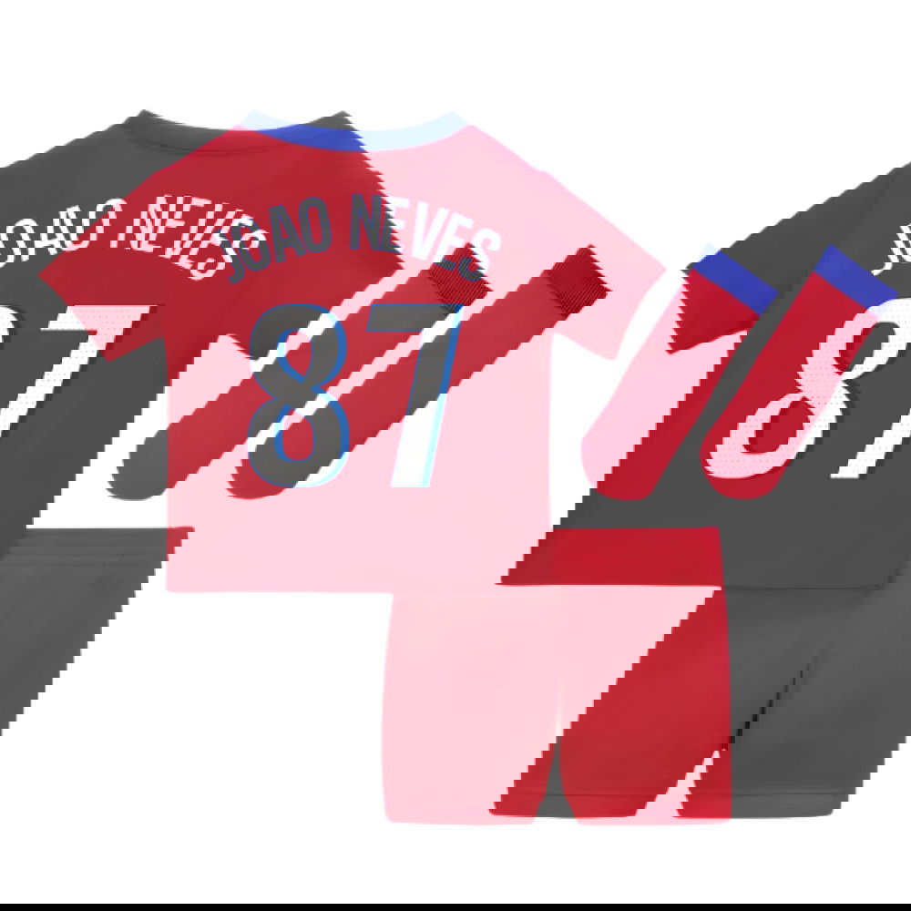 Jalkapallo Pelipaidat Paris Saint Germain PSG Lasten JOAO NEVES #87 Kolmas Peliasu 2025-2026