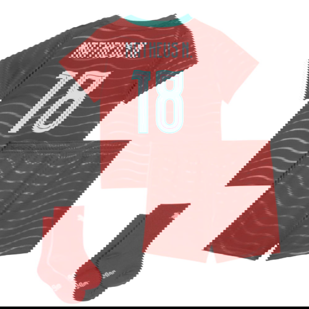 Jalkapallo Pelipaidat Portugali Lasten MATHEUS N #18 Koti Peliasu MM 2026