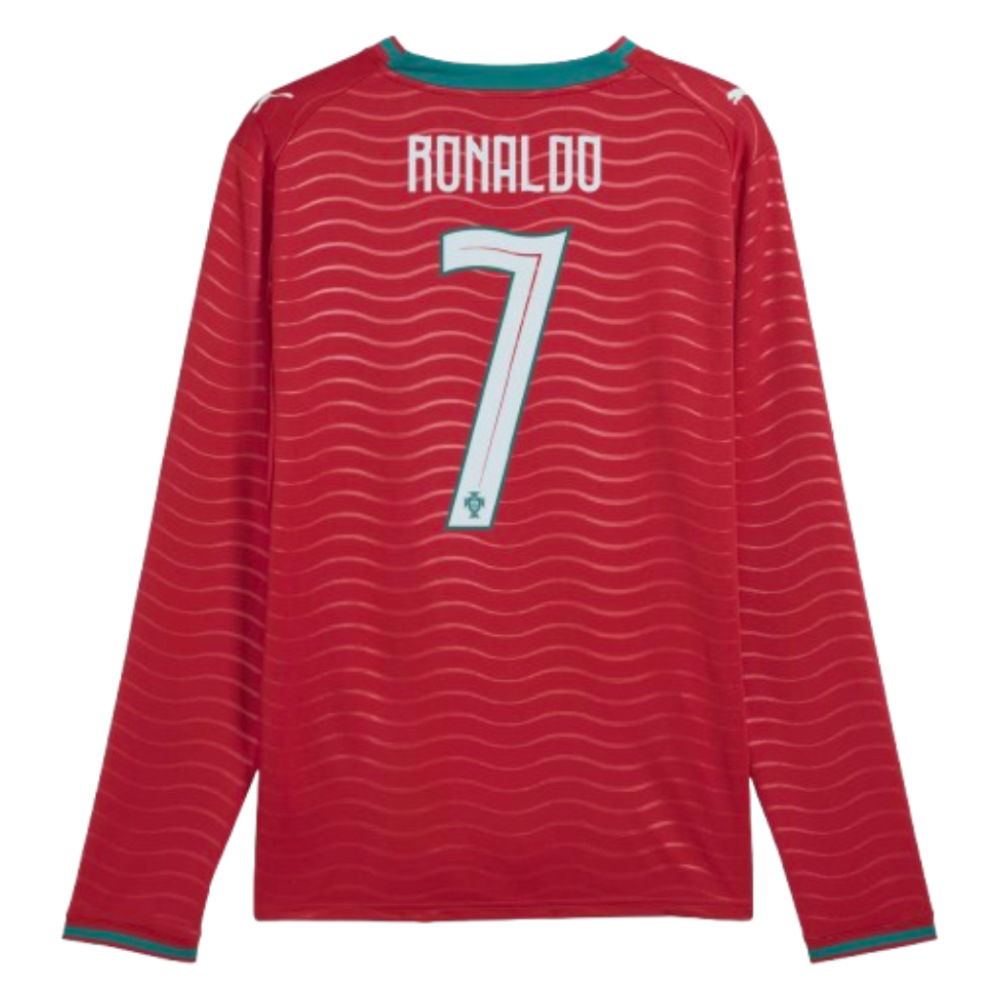 Jalkapallo Pelipaidat Portugali Pitkähihainen CRISTIANO RONALDO #7 Koti Peliasu MM 2026