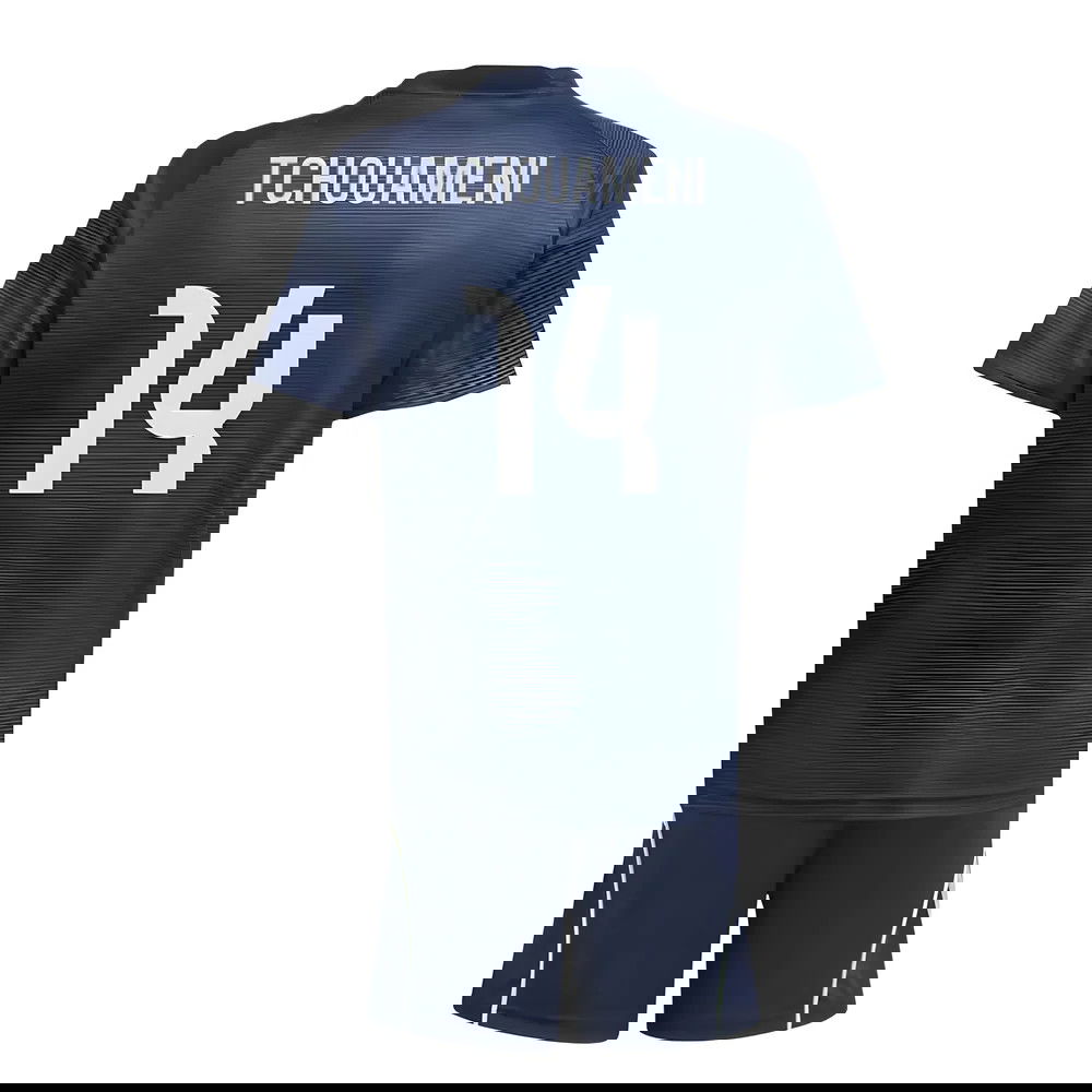 Jalkapallo Pelipaidat FC Real Madrid Lasten TCHOUAMENI #14 Vieras Peliasu 2025-2026