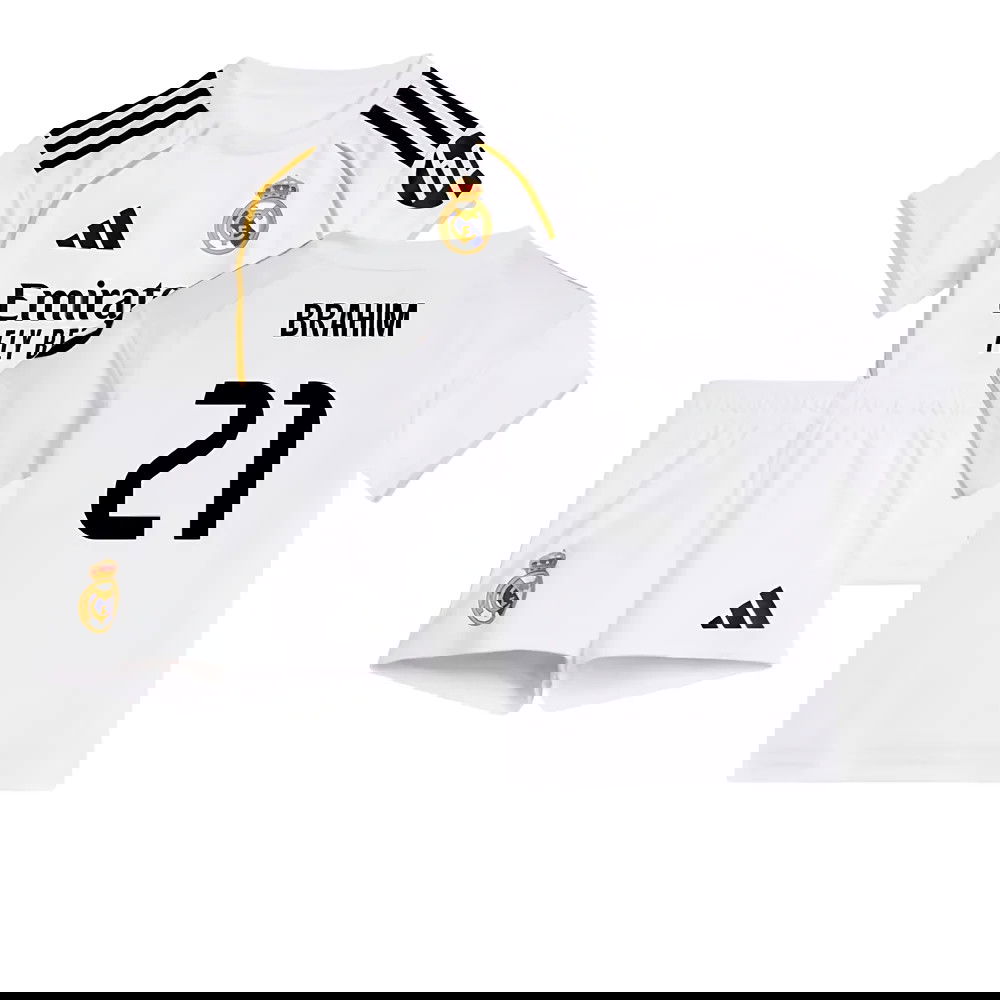 Jalkapallo Pelipaidat FC Real Madrid Lasten BRAHIM #21 Koti Peliasu 2025-2026