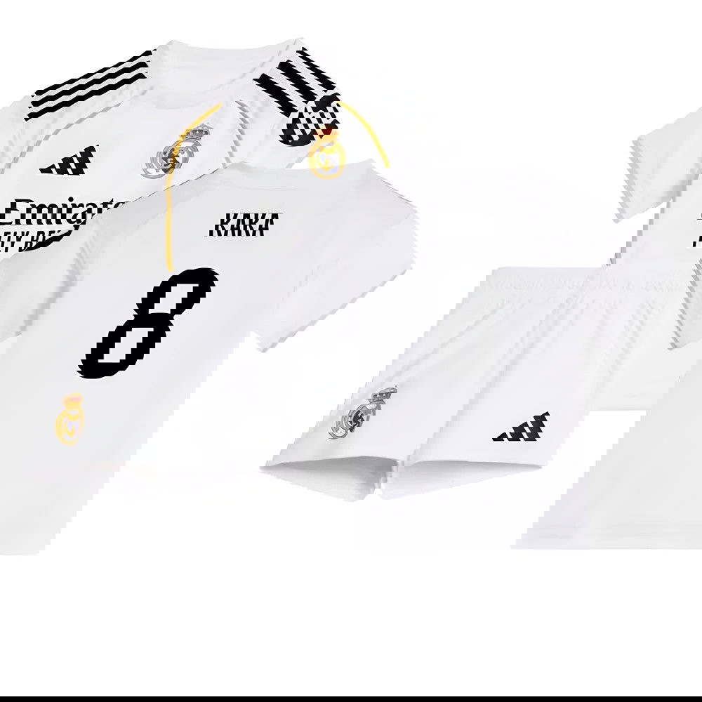 Jalkapallo Pelipaidat FC Real Madrid Lasten KAKA #8 Koti Peliasu 2025-2026