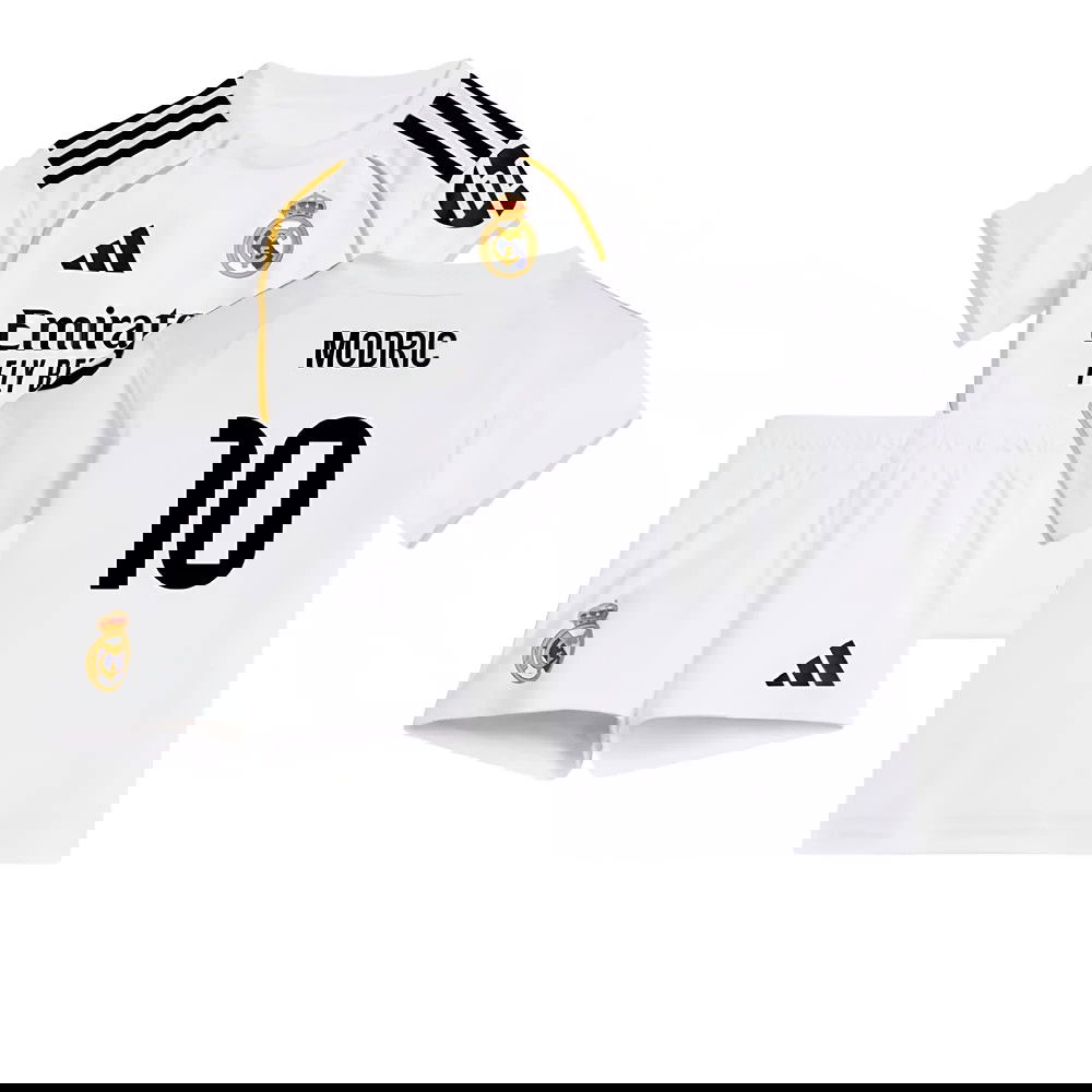 Jalkapallo Pelipaidat FC Real Madrid Lasten MODRIC #10 Koti Peliasu 2025-2026