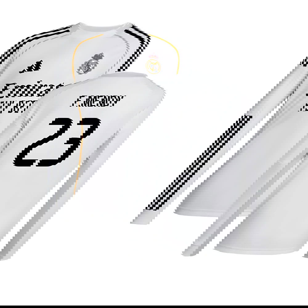 Jalkapallo Pelipaidat FC Real Madrid Pitkähihainen FMENDY #23 Koti Peliasu 2025-2026