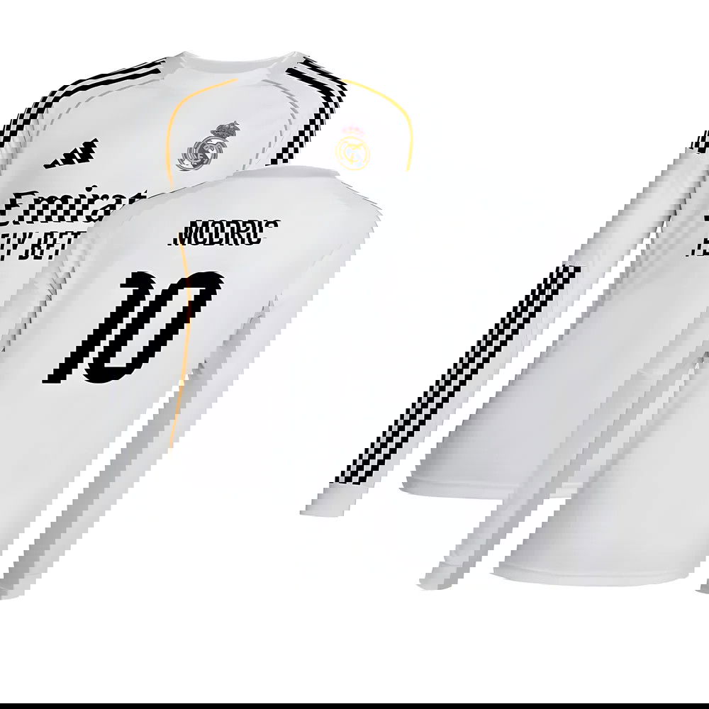 Jalkapallo Pelipaidat FC Real Madrid Pitkähihainen MODRIC #10 Koti Peliasu 2025-2026