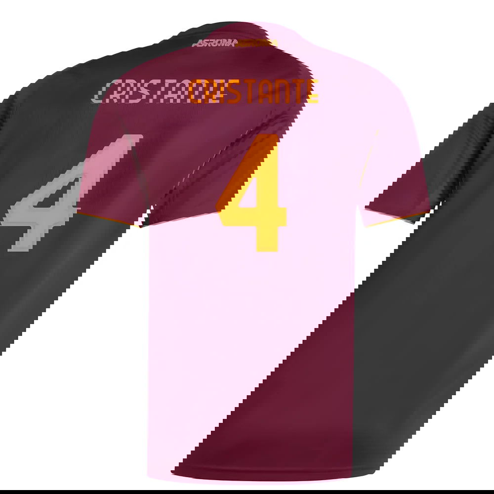 Jalkapallo Pelipaidat AS Roma CRISTANTE #4 Koti Peliasu 2025-2026