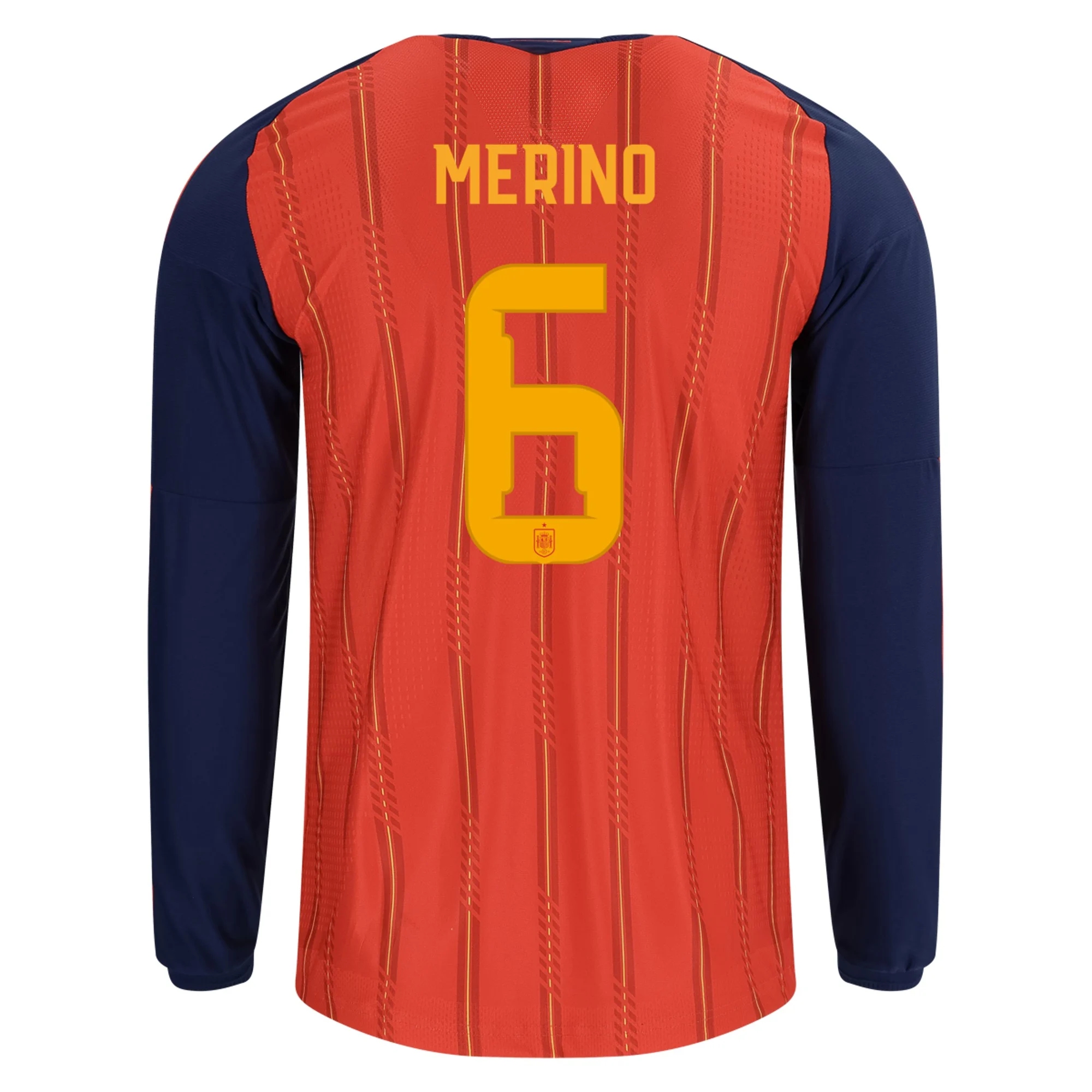 Jalkapallo Pelipaidat Espanja Pitkähihainen MIKEL MERINO #6 Koti Peliasu MM 2026
