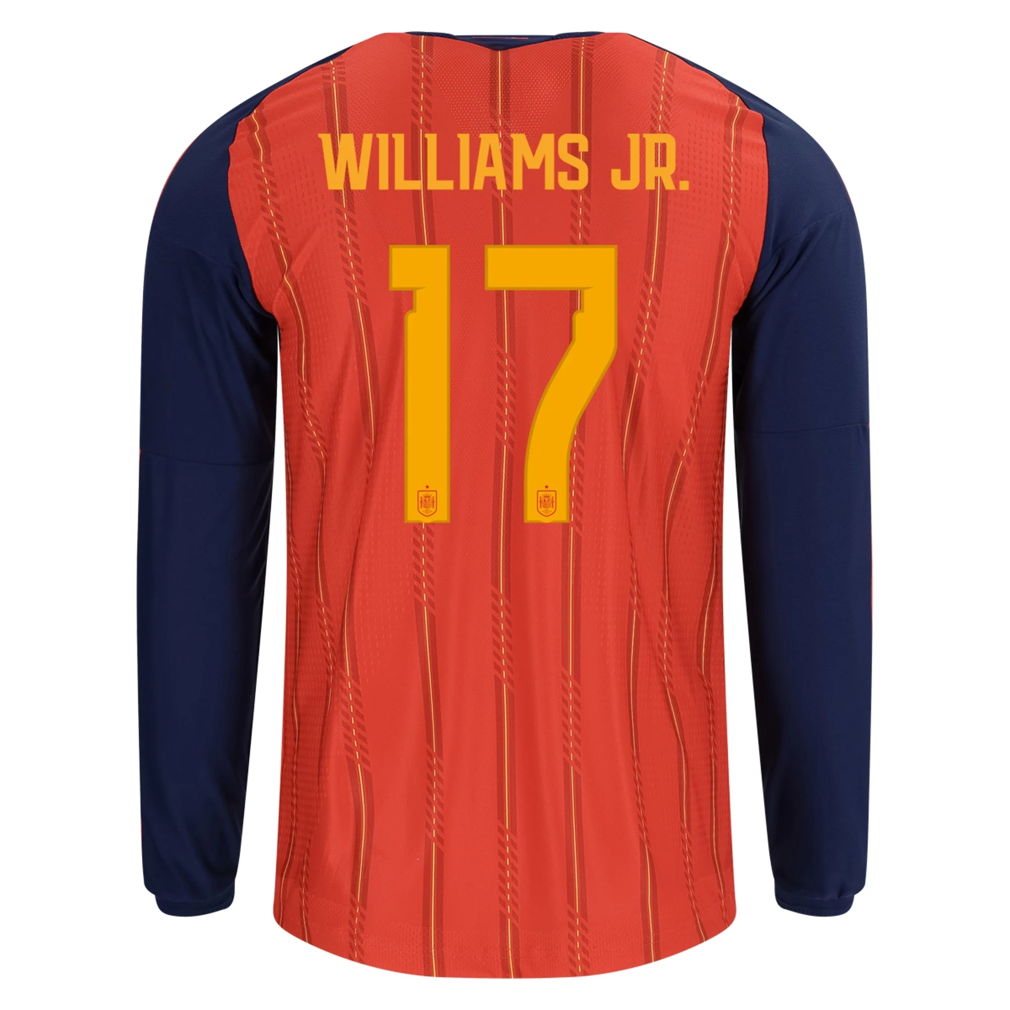 Jalkapallo Pelipaidat Espanja Pitkähihainen NICO WILLIAMS #17 Koti Peliasu MM 2026