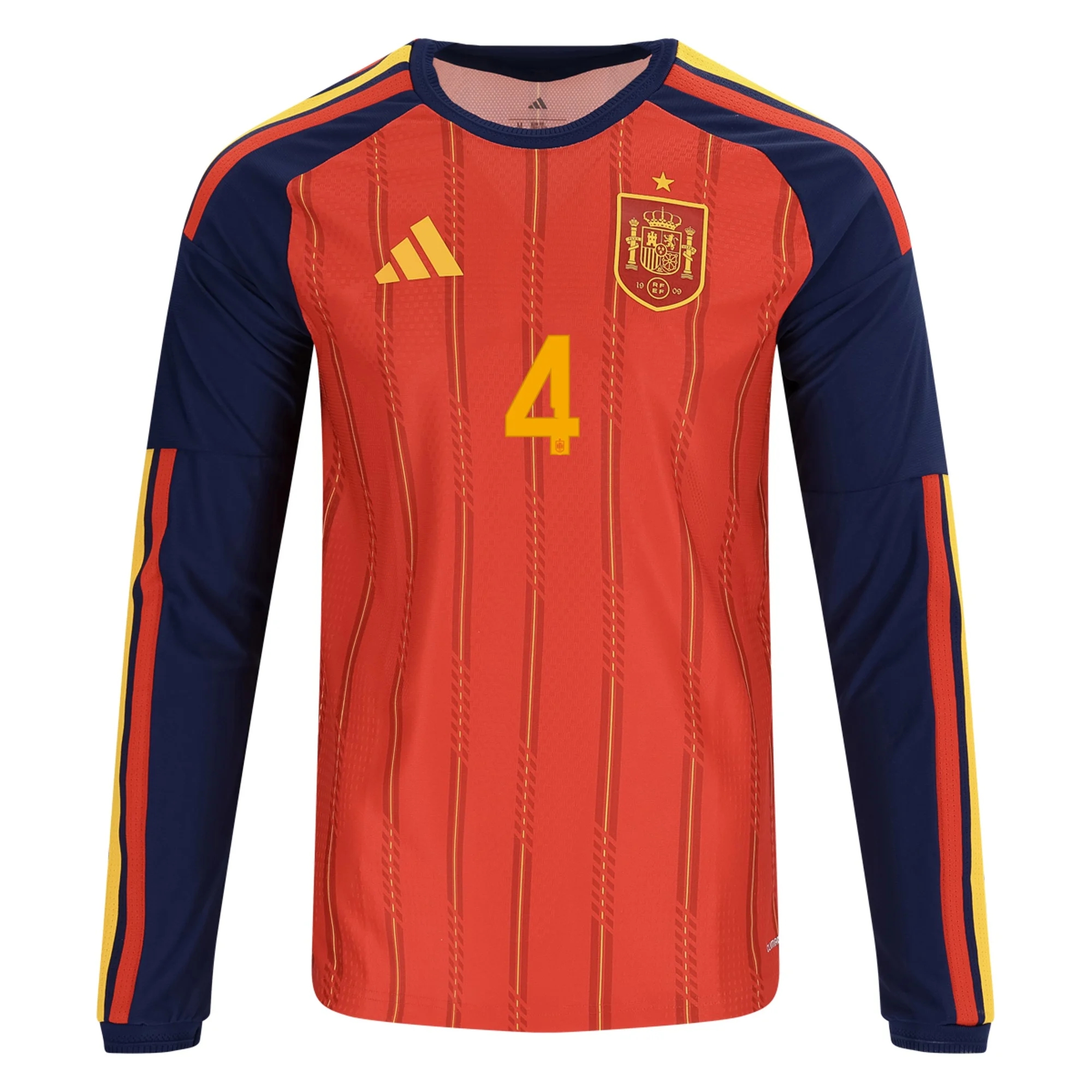 koko Jalkapallo Pelipaidat Espanja Pitkähihainen PAU CUBARSI #4 Koti Peliasu MM 2026 netistä